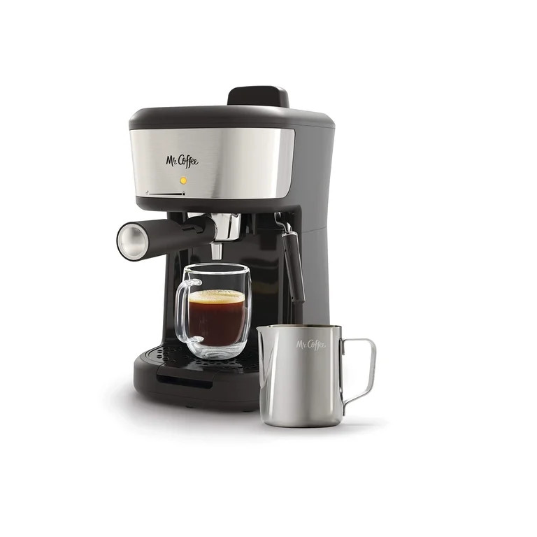 Mr. Coffee, Black Stainless Steel Espresso Machine | Walmart (US)
