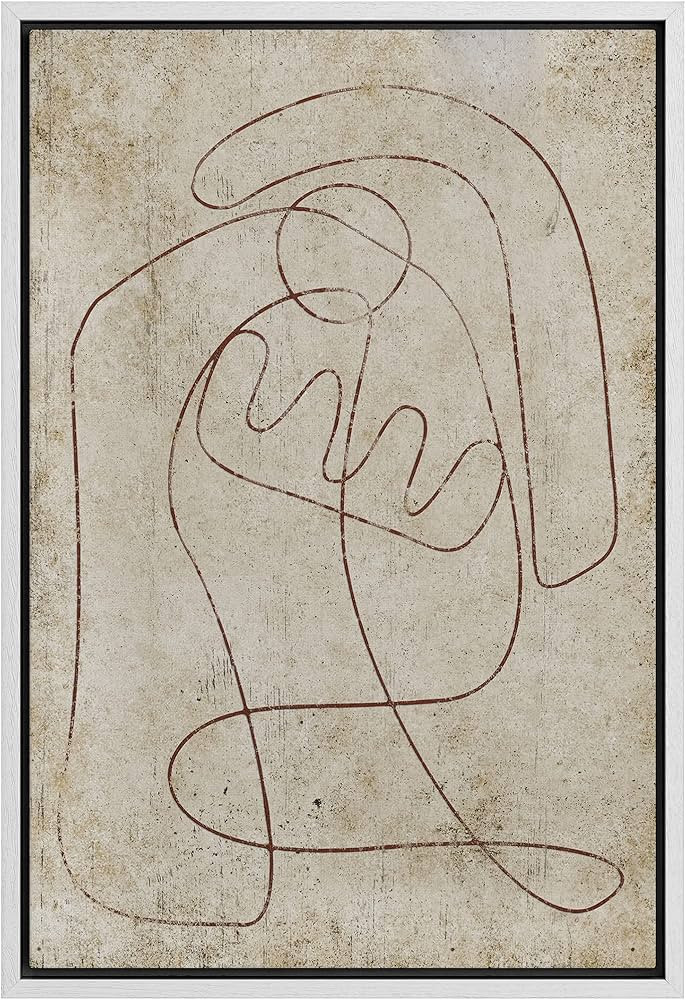 SIGNWIN Framed Canvas Print Wall Art 1960s Vintage Mid-Century Swirl Collage Abstract Shape Illus... | Amazon (US)