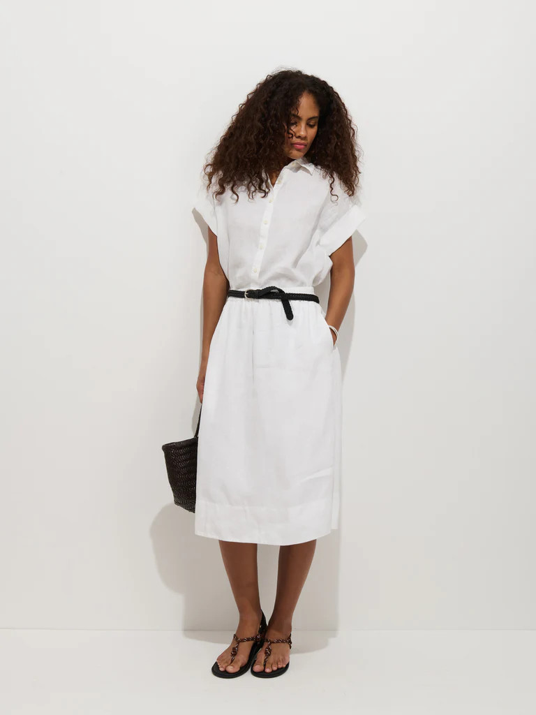 Maddie Skirt In Linen | Alex Mill