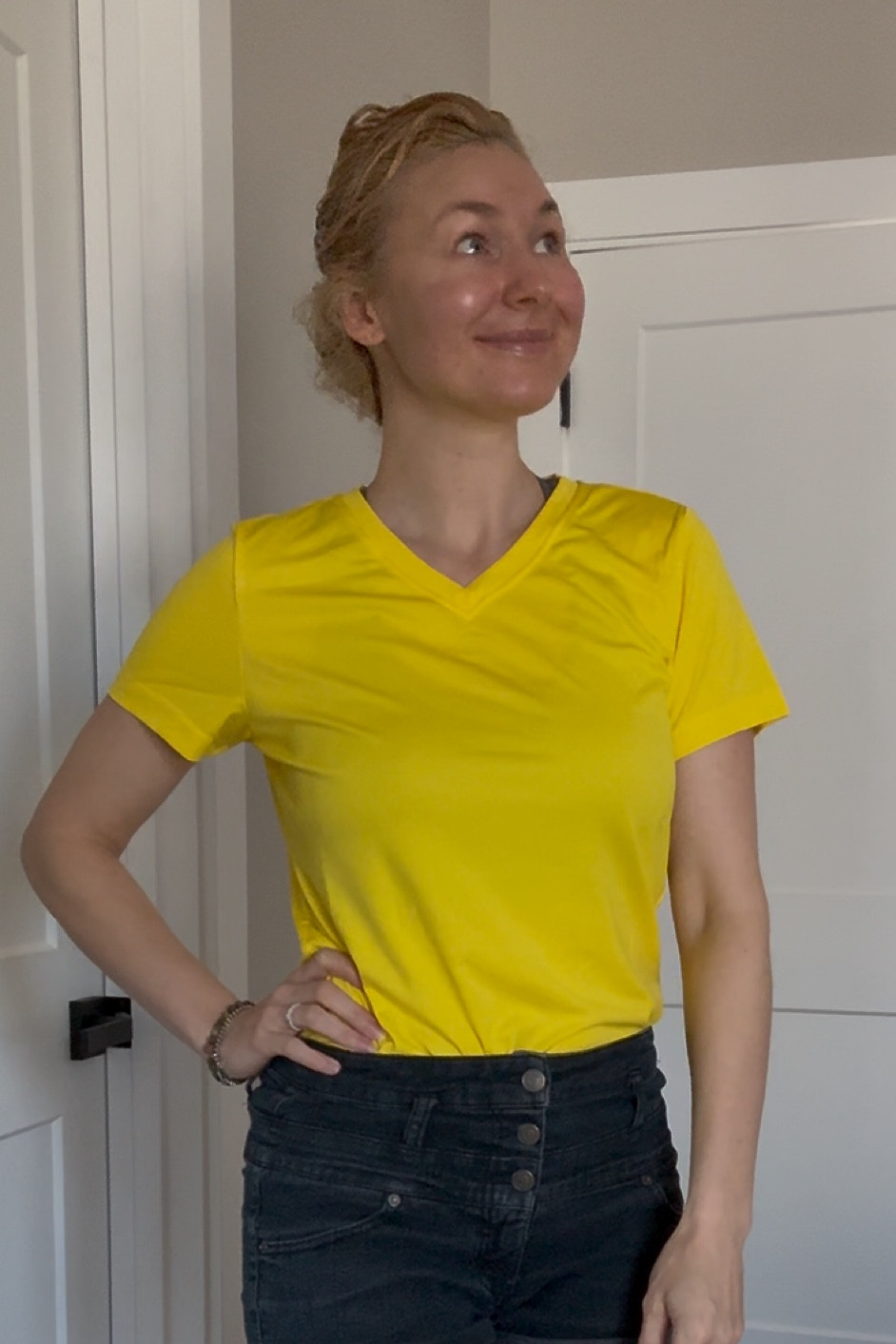 Yellow UPF short sleeve T shirt that is lightweight and soft. 

#LTKActive #LTKSwim #LTKSeasonal