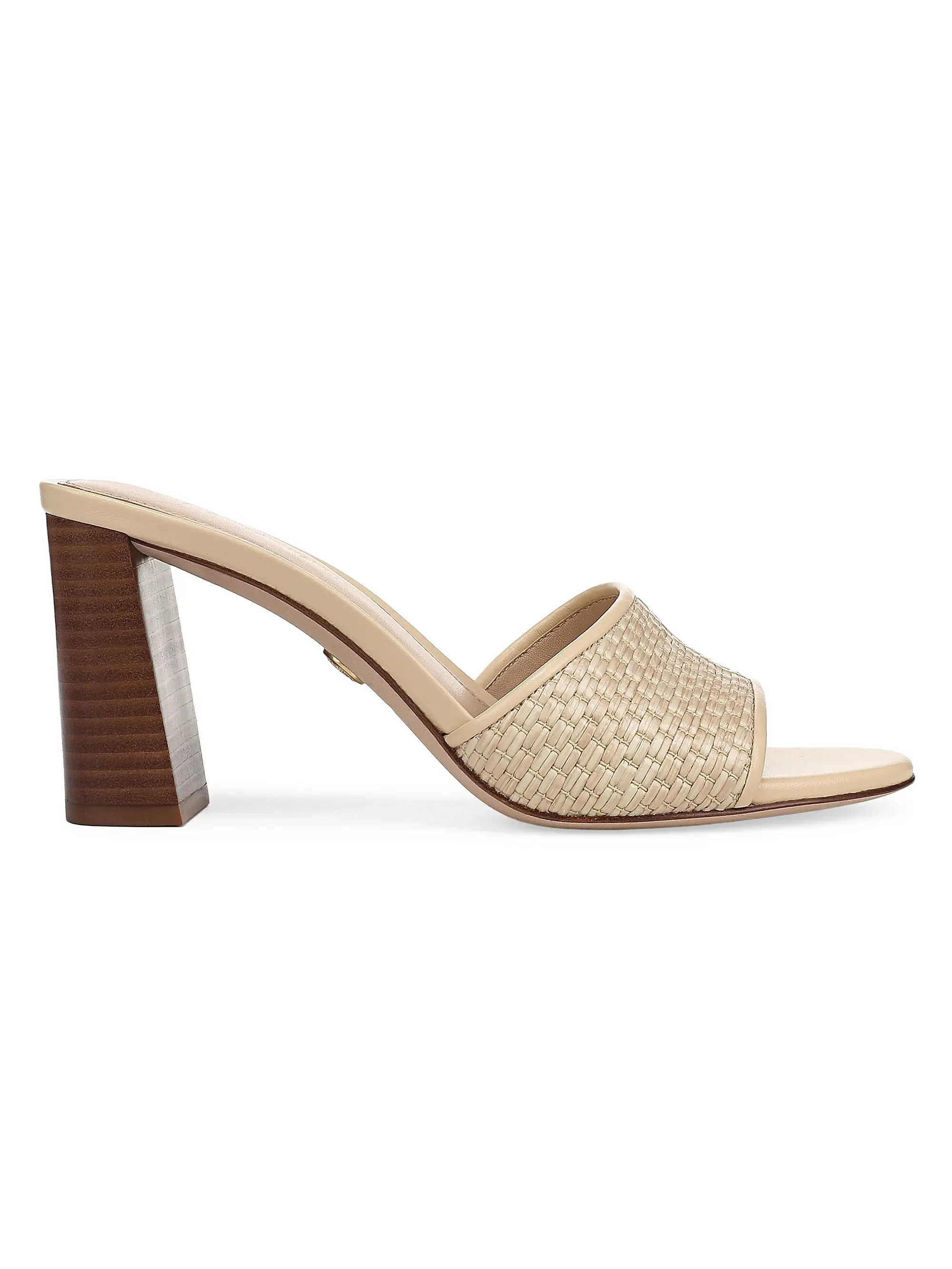 Veronica Beard Galessa 75MM Raffia Sandals | Saks Fifth Avenue | Saks Fifth Avenue