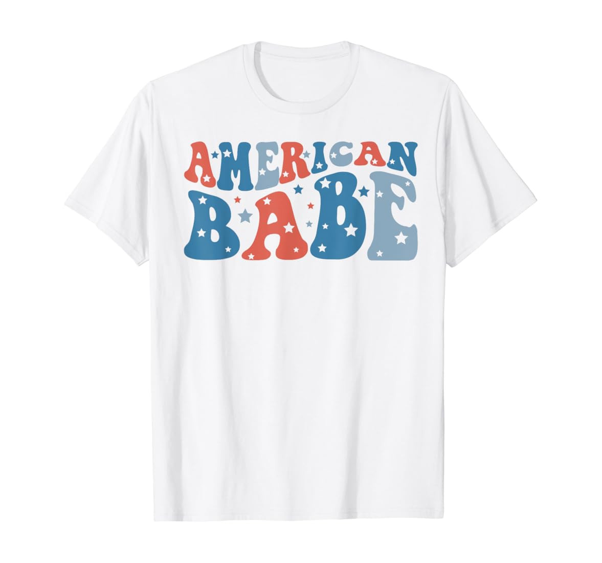 Groovy American Flag Girls Babe Funny 4th Of July Patriotic T-Shirt | Amazon (US)