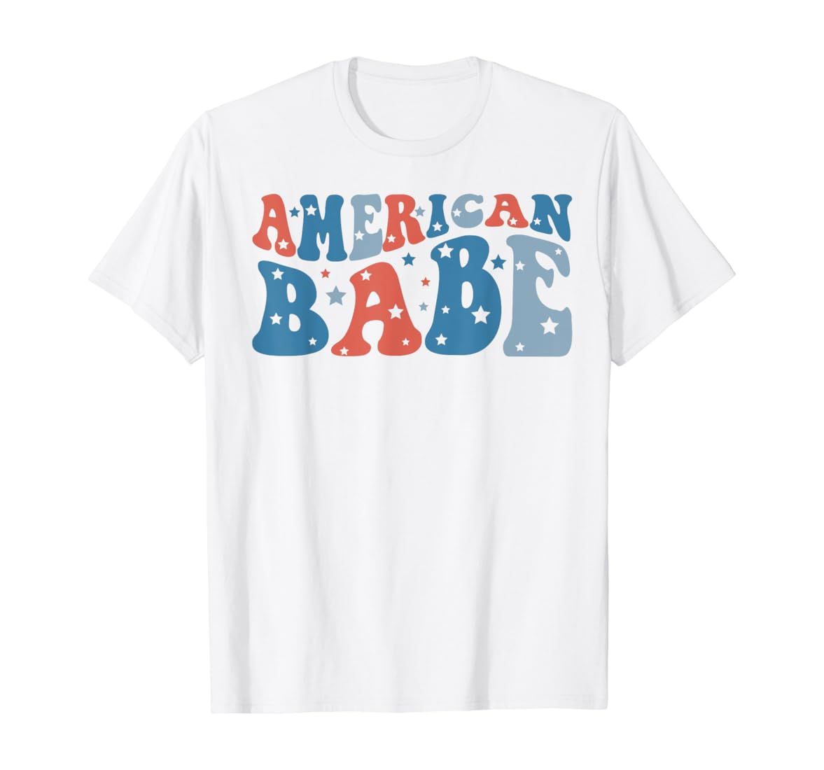 Groovy American Flag Girls Babe Funny 4th Of July Patriotic T-Shirt | Amazon (US)