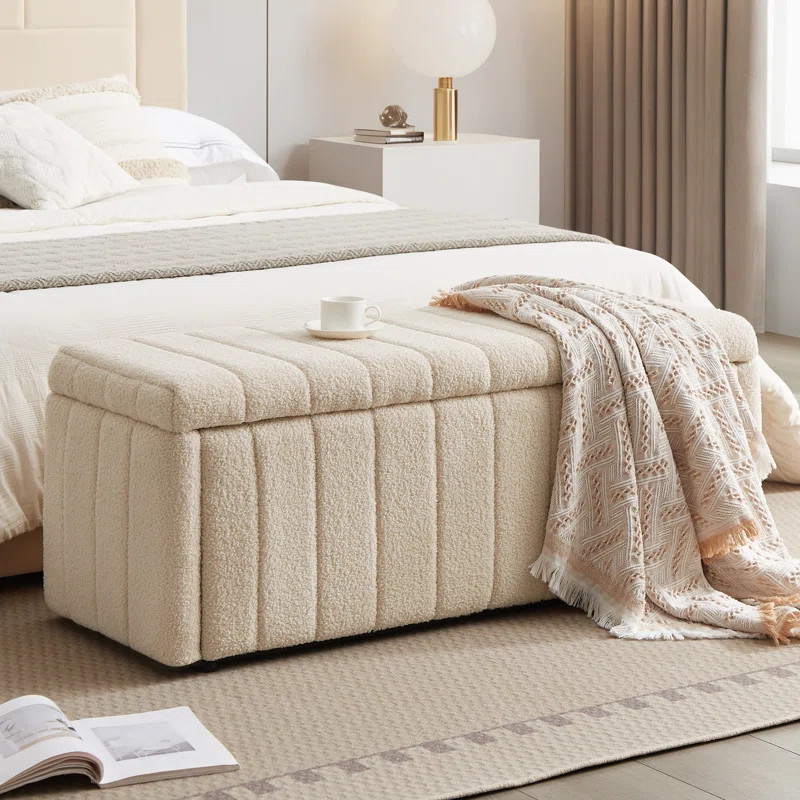 Latitude Run® Temon Teddy Upholstered Storage Bench & Reviews | Wayfair | Wayfair North America