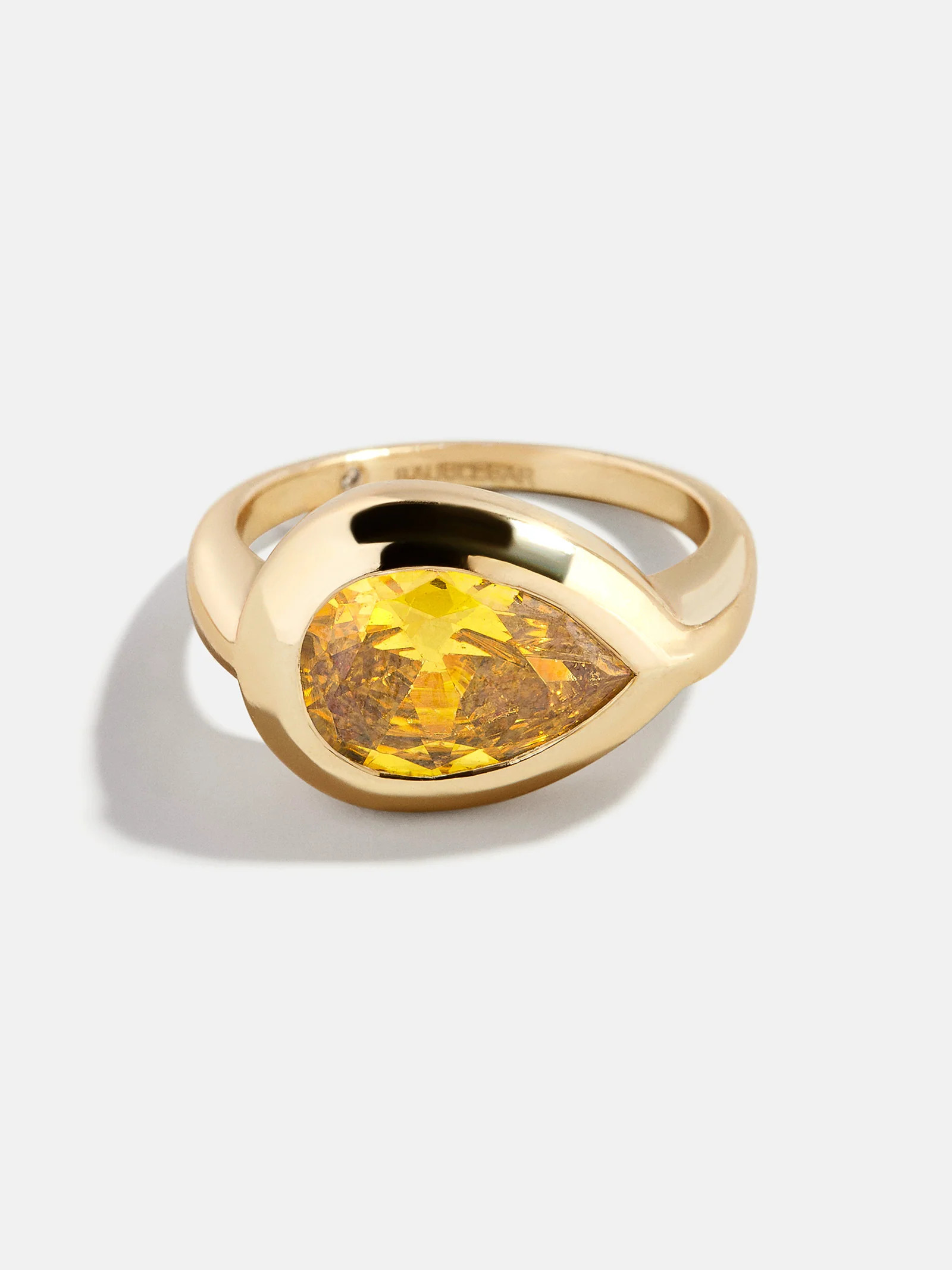 Gold Cubic Zirconia Custom Birthstone Ring - Topaz | BaubleBar