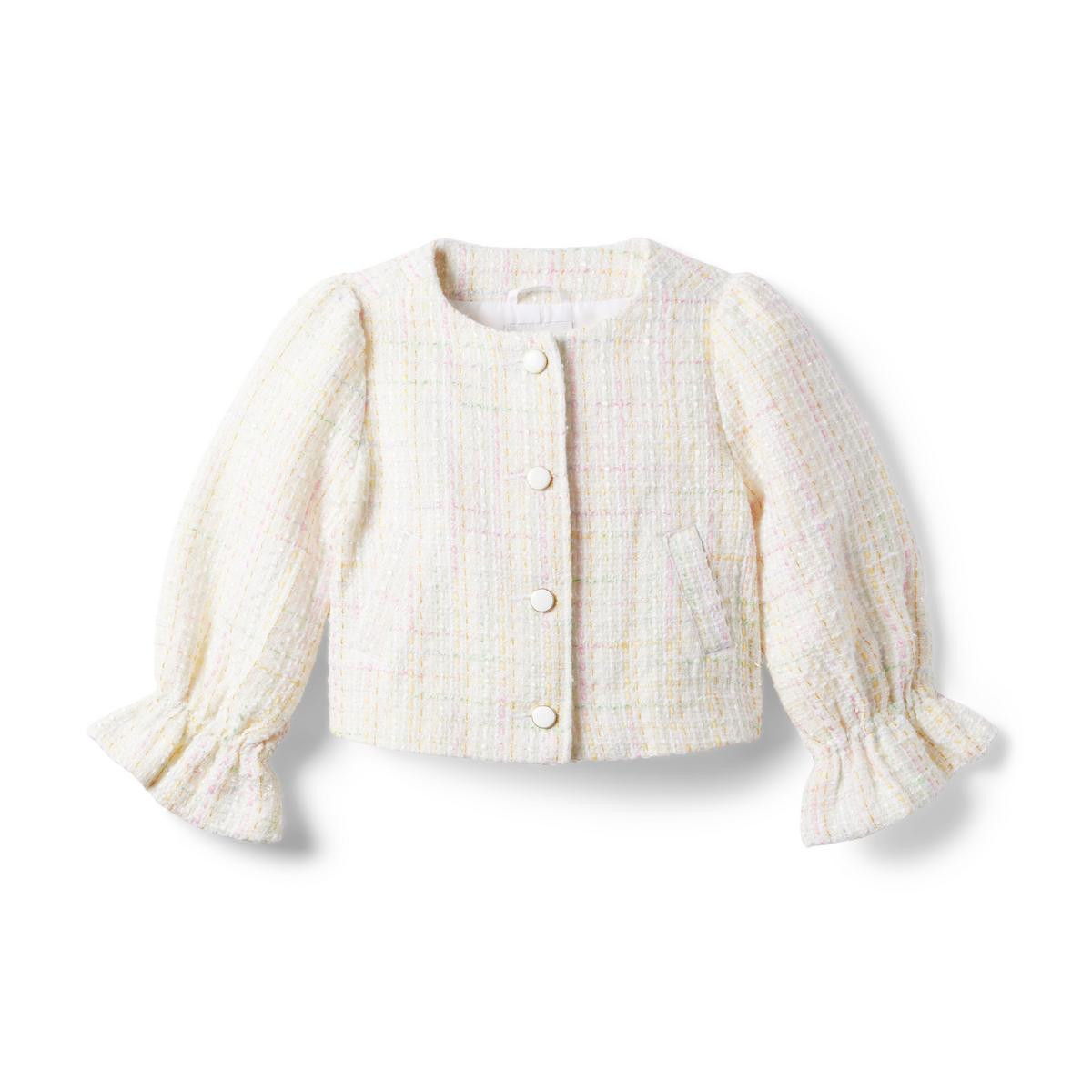 Boucle Ruffle Sleeve Cropped Jacket | Janie and Jack