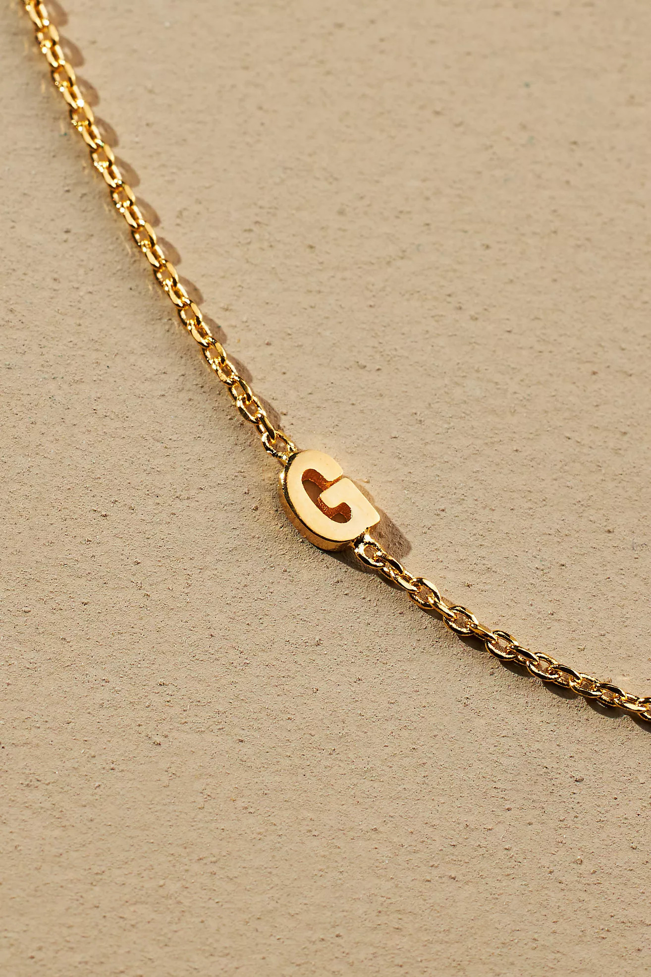 Gold Monogram Chain Necklace | Anthropologie (US)