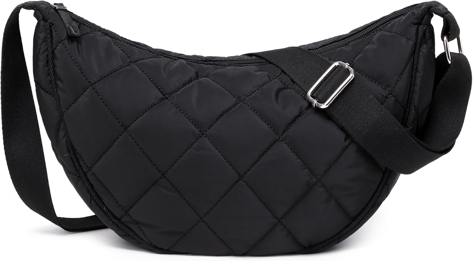 Micmores Crossbody Bag for Women Quilted Crescent Shoulder Purse Hobo Bag | Amazon (UK)