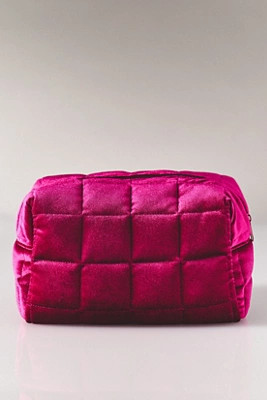Quilted Velvet Cosmetic Bag | Anthropologie (US)