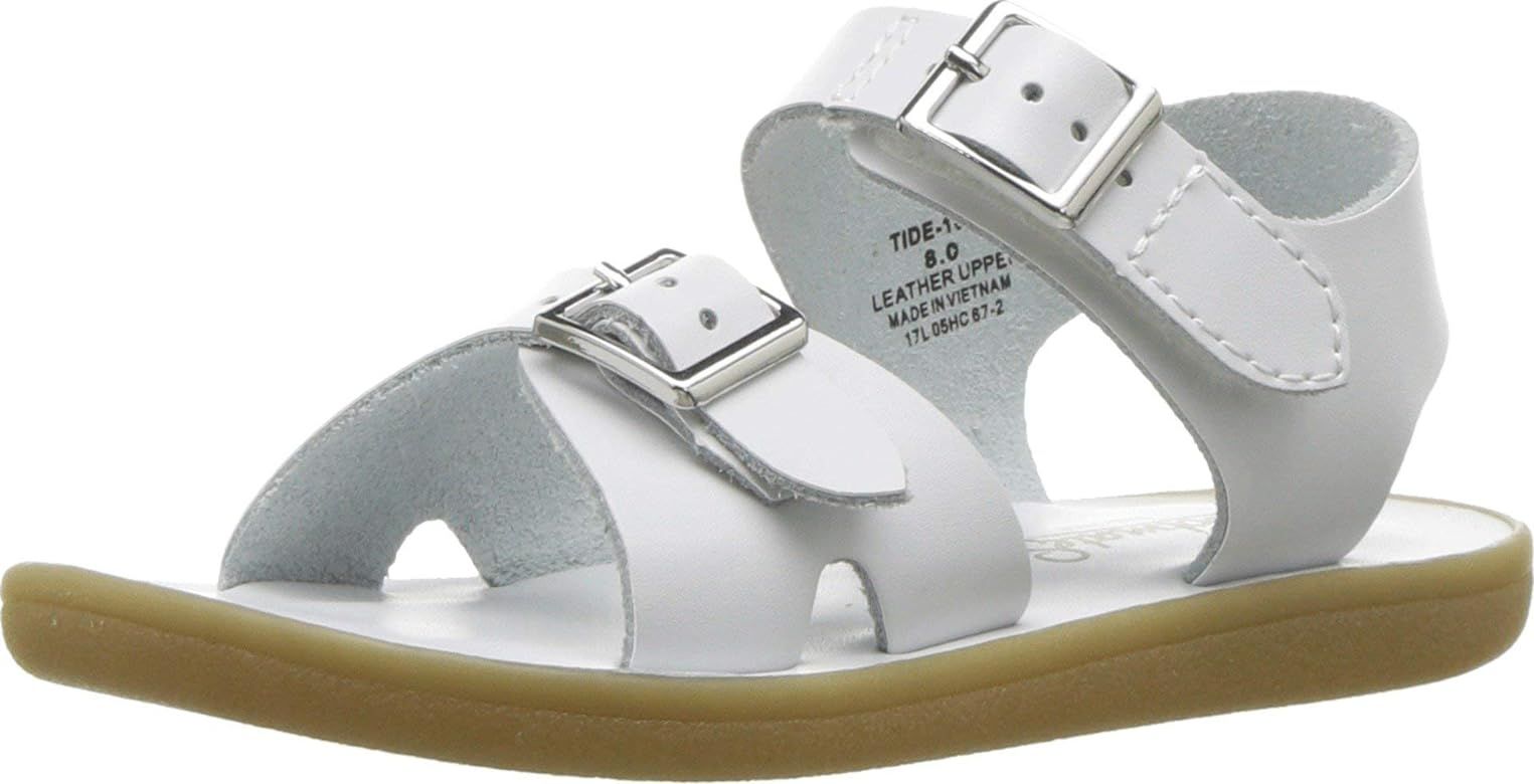 FOOTMATES Boy's Tide Hook-and-Loop and Buckle Sandal White - 1000 | Amazon (US)