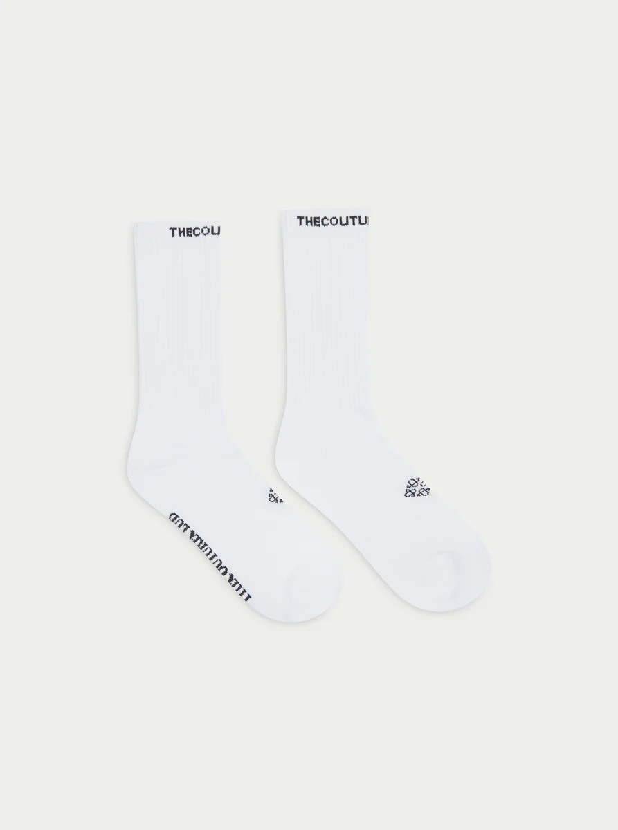 COPYRIGHT SPORTS SOCKS - WHITE | The Couture Club