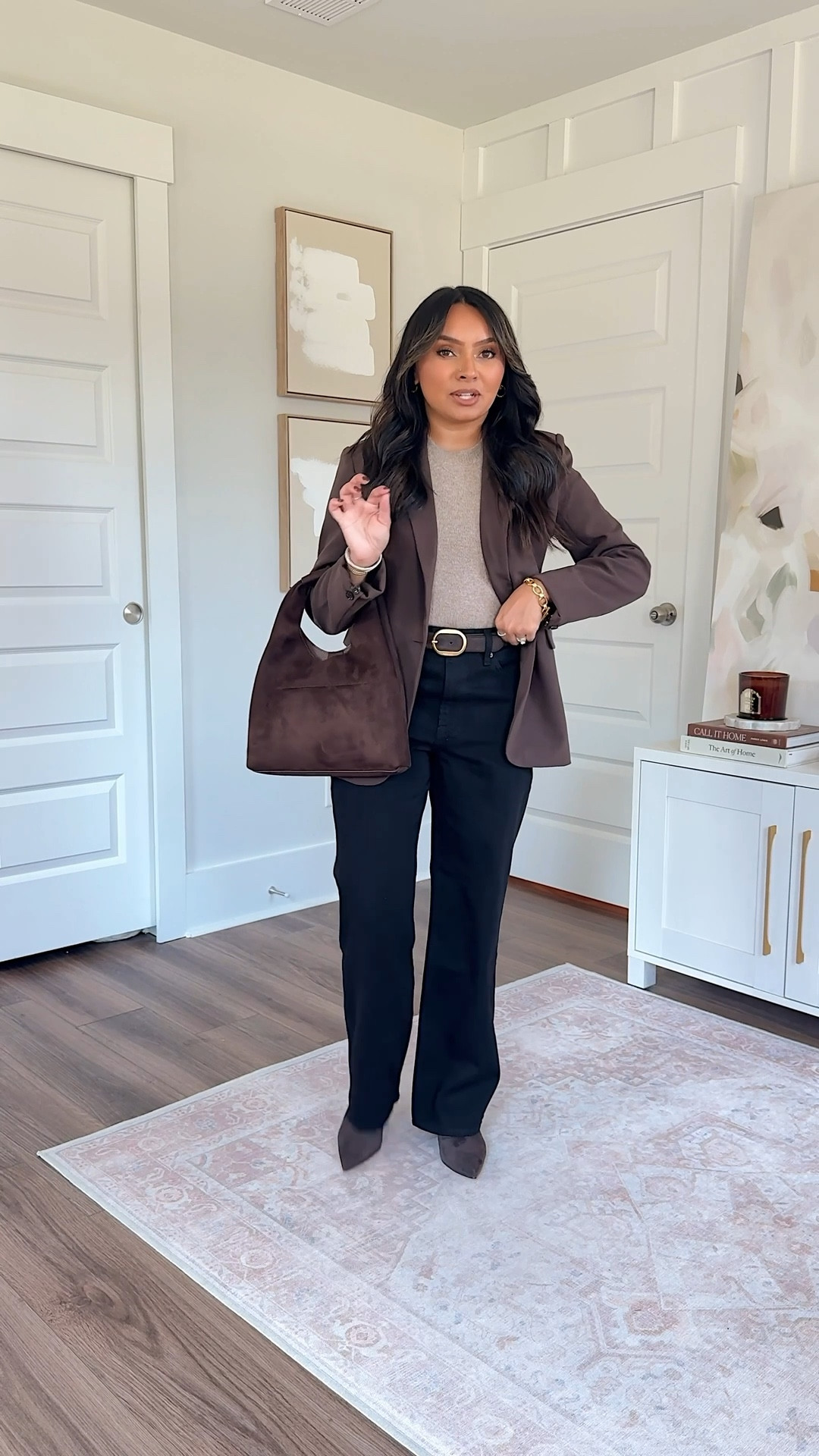 STACKABLE CODE: code AFLTK for 25% off on top of their current sale!
Brown dark coffee blazer size xxs regular TTS
Light brown sweater size xxs TTS
Dark brown size 27”-31” TTS
No fade black color high rise loose jean size 26 short TTS
Dark brown boots size 5.5 TTS


#LTKPetite #LTKFallSale #LTKSaleAlert