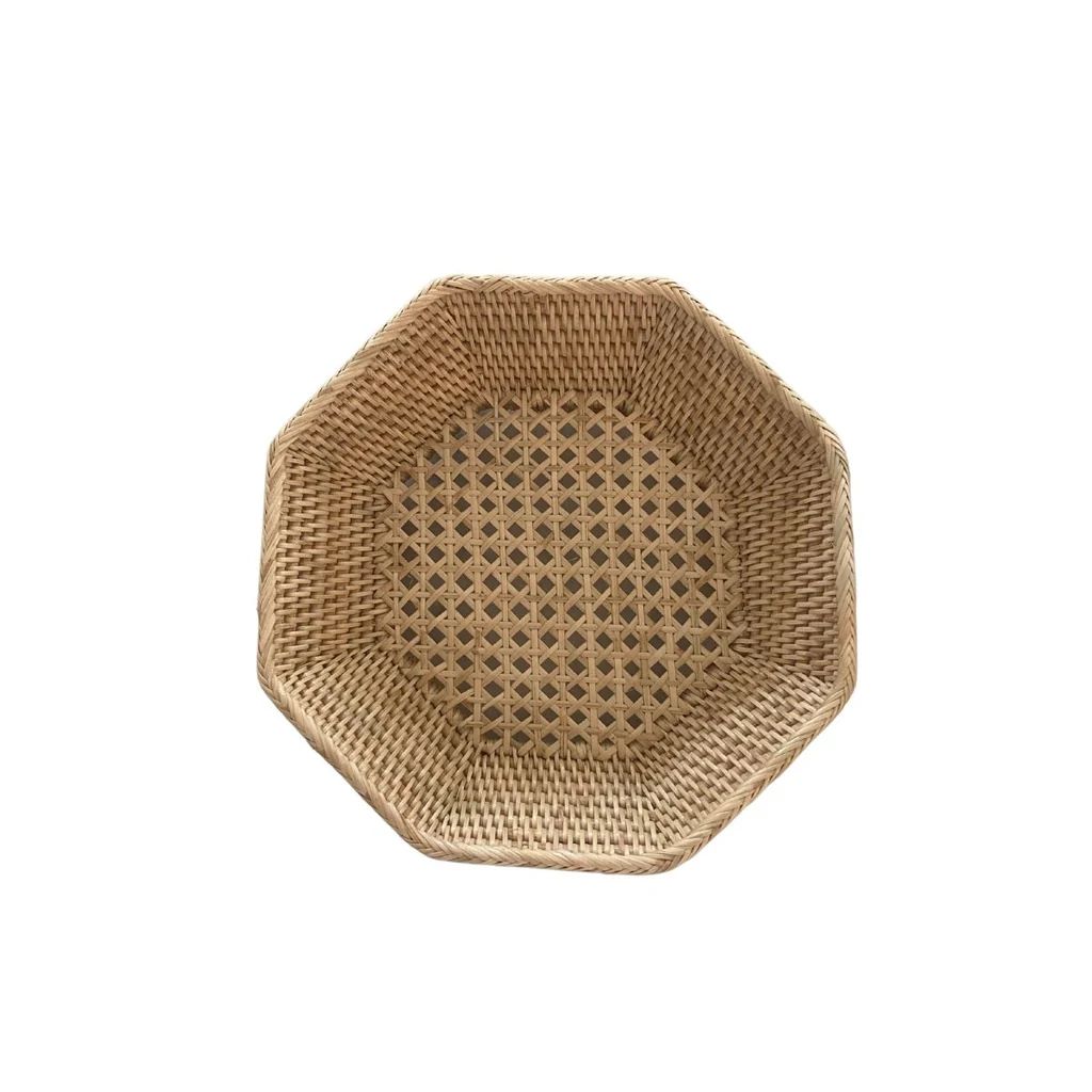 Small Octagonal Rattan Tray | Paloma & Co.