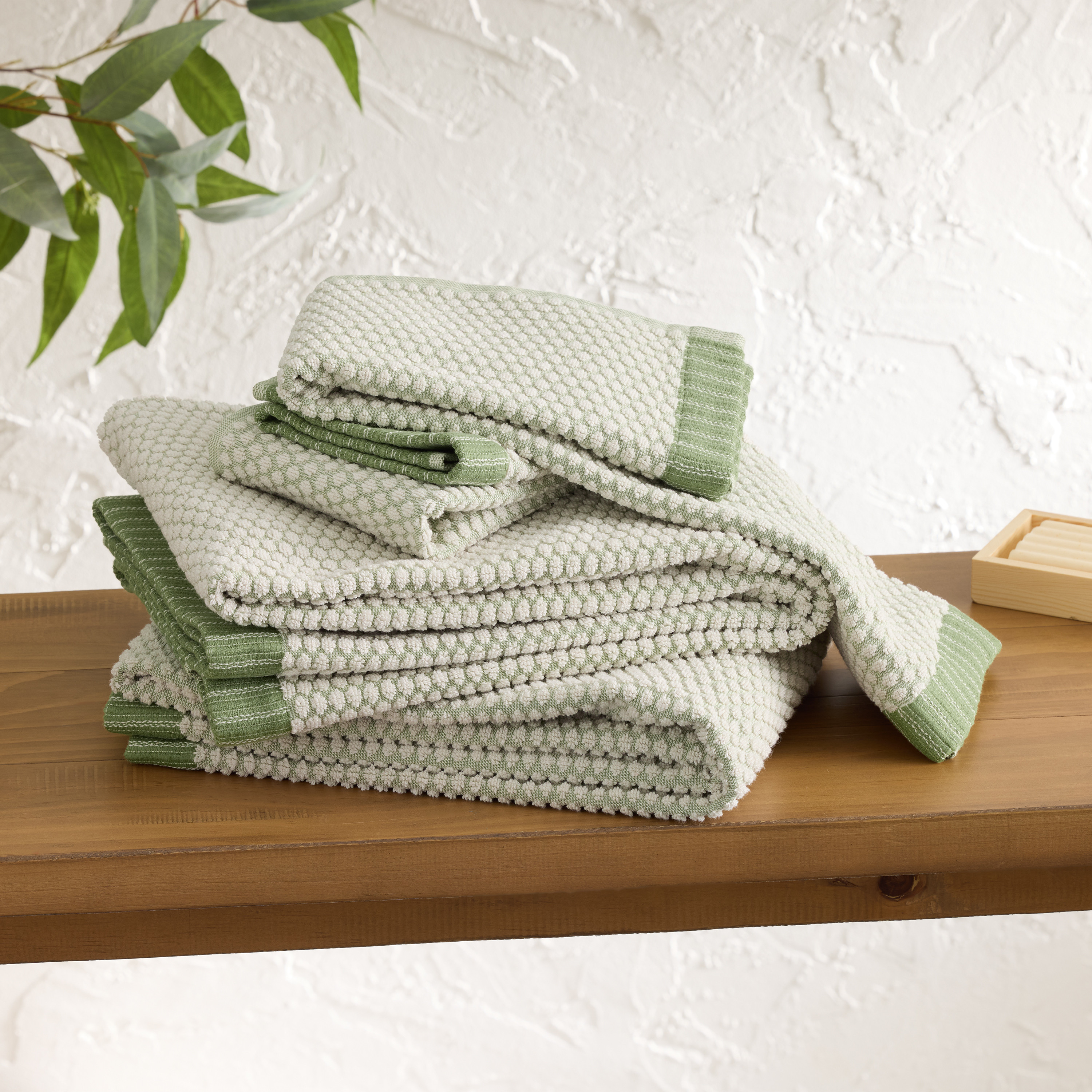 Allegra Sculpted Dot Towel Collection | World Market
