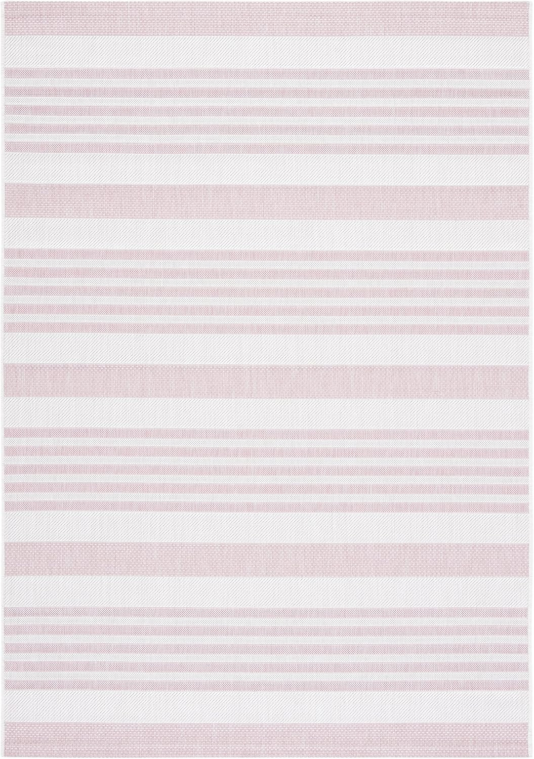 SAFAVIEH Washable Rug Outdoor Courtyard Collection - 4' x 5'7", Ivory & Soft Pink, Non-Shedding &... | Amazon (US)