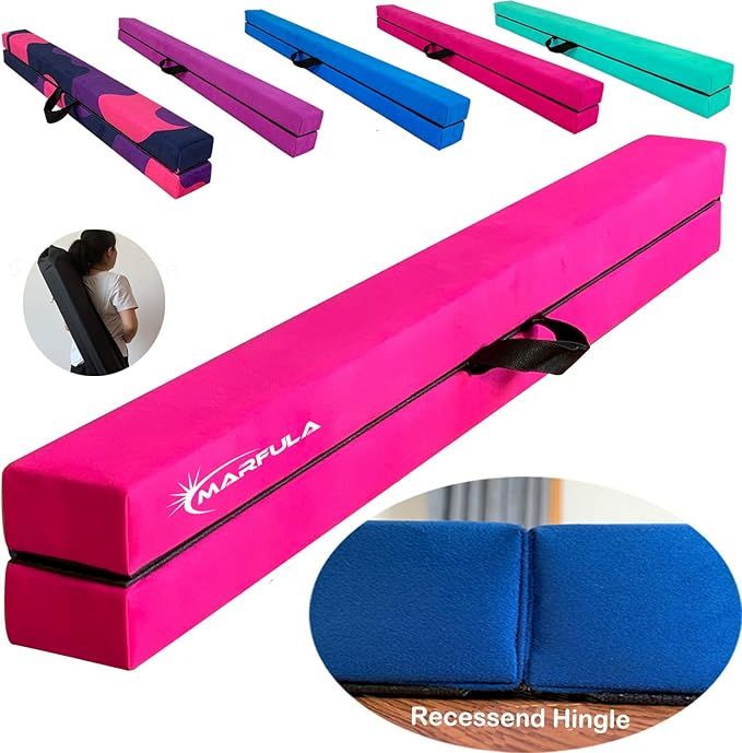 MARFULA Extra Stability Wood Folding Balance Beam Gymnastics Floor Beam for Kids/Adults Home Use | Amazon (US)