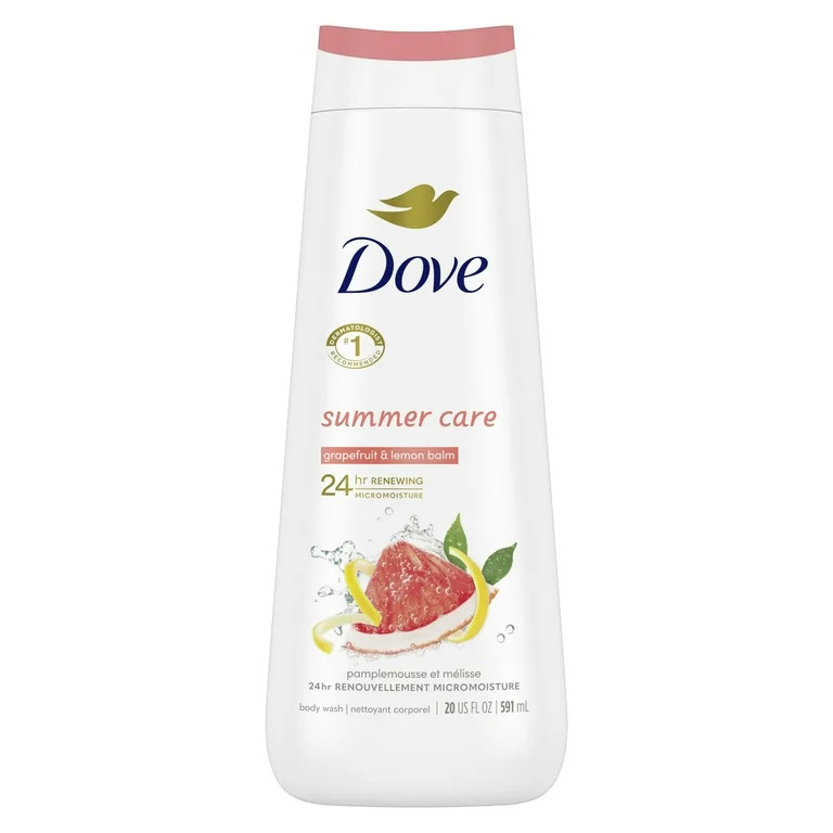 Dove Summer Care Moisturizing Women's Body Wash All Skin Type, Grapefruit & Lemon Balm, 20 fl oz | Walmart (US)