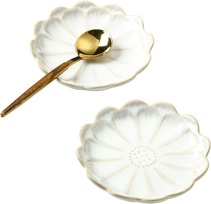 Set of 2 Ceramic Coffee Spoon Rest for Coffee Bar, Cute Cooking Spoon Holder for Stove Top Kitche... | Amazon (US)