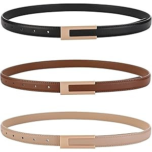 KEYRI 2 Pack Ladies Adjustable Leather Belts for Women Ladies Belts Retro Vintage Belt Women's Ac... | Amazon (UK)