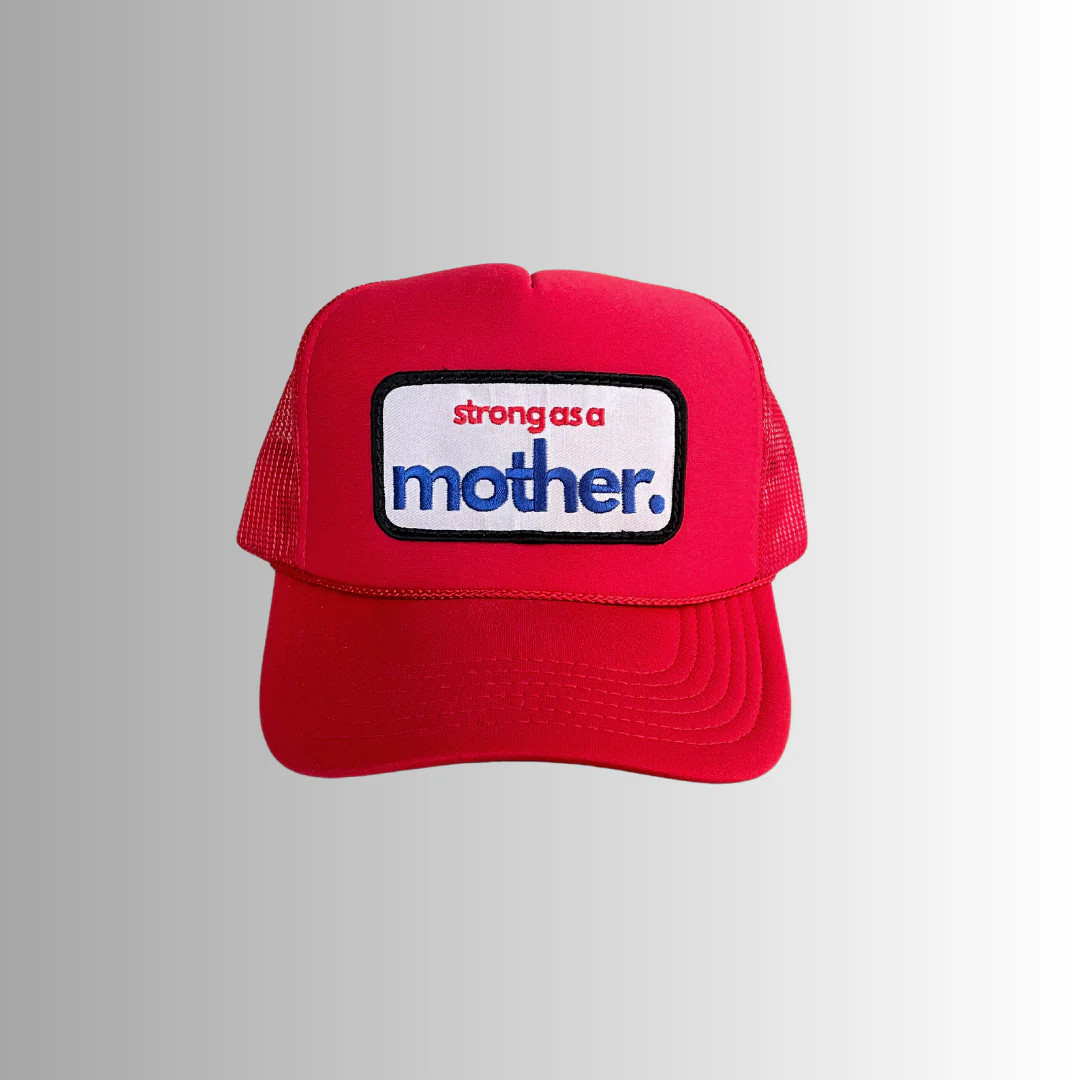 Strong as a mother™ Patch Trucker Hat - Red | Mother Hats