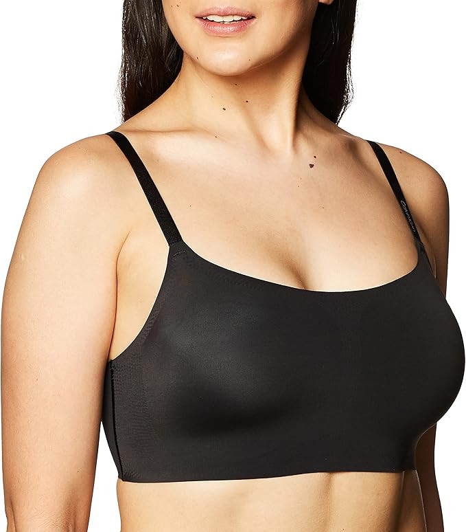 Calvin Klein Women's Invisibles Comfort Seamless Adjustable Skinny Strap Bralette Bra | Amazon (US)