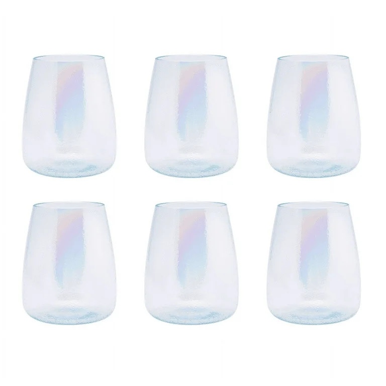 Better Homes & Gardens 19-Ounce Plastic Iridescent Wine Tumbler, 6-Pack - Walmart.com | Walmart (US)