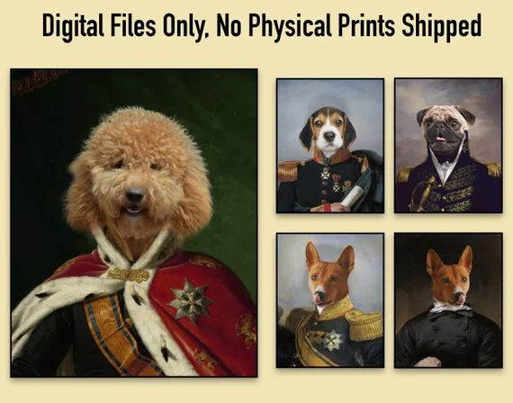 Custom Pet Portraits Pet Portraits Renaissance Pet Portrait | Etsy | Etsy (US)