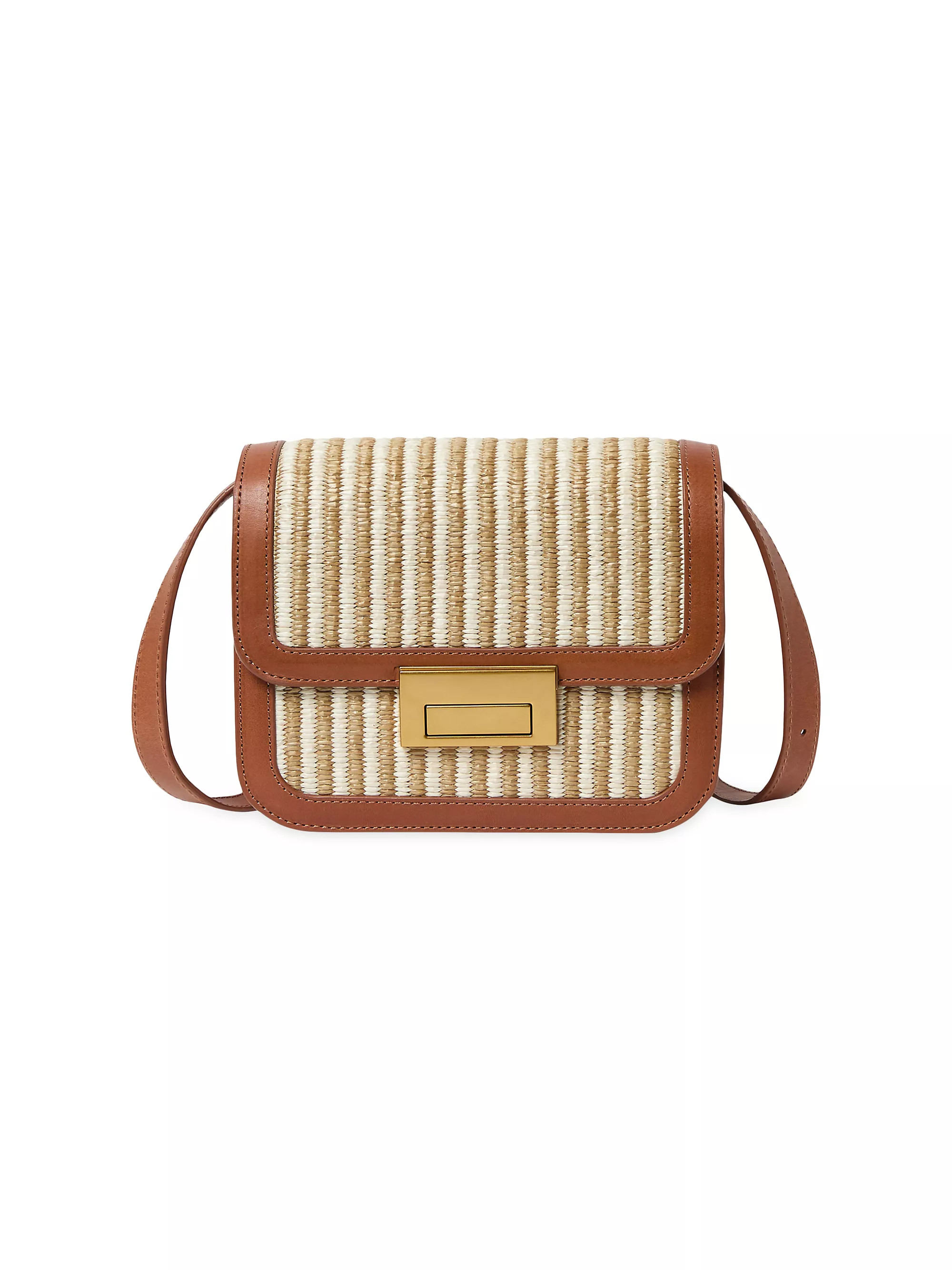 Desi Raffia & Leather Crossbody Bag | Saks Fifth Avenue
