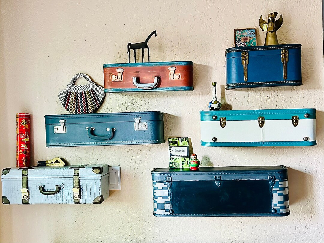 Vintage Suitcase Shelf Custom Floating Wall Display - Etsy | Etsy (US)