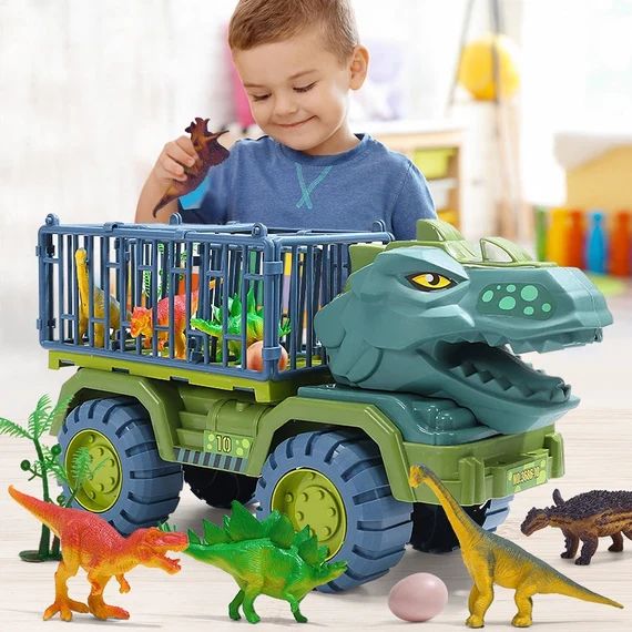 Car Toy Dinosaurs Transport Car Carrier Truck Toy Pull Back | Etsy | Etsy (US)