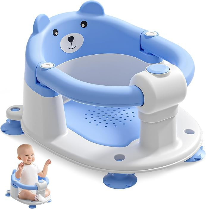 Baby Bath Seat for Babies 6 Months & up, Non-Slip Toddler Bath Seats for Babies Sitting Up, Safe ... | Amazon (US)