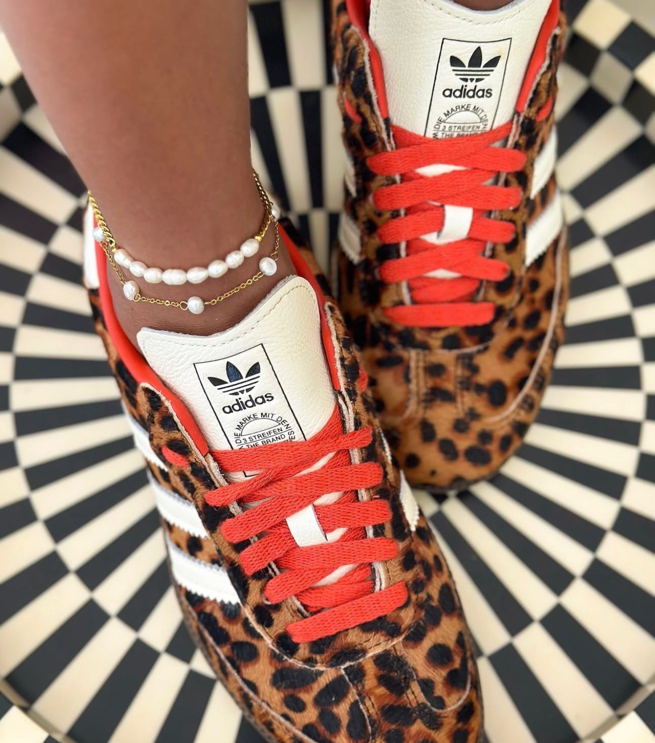 The cutest cheetah adidas sambas!!