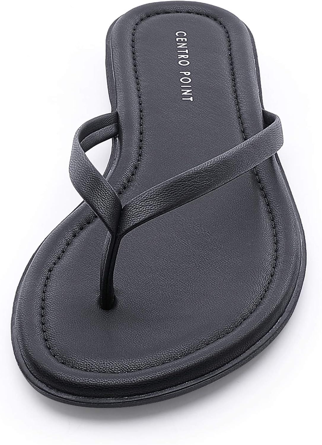 CentroPoint Women's T-strap Thong Flat Flip Flops Casual Thin Strap Sandals Single Layer Premier ... | Amazon (US)