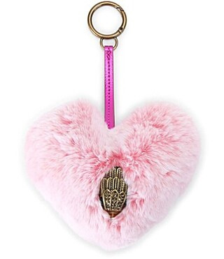 Kurt Geiger London Heart Faux Fur Novelty Bag Charm Key Chain - Pink | Dillard's