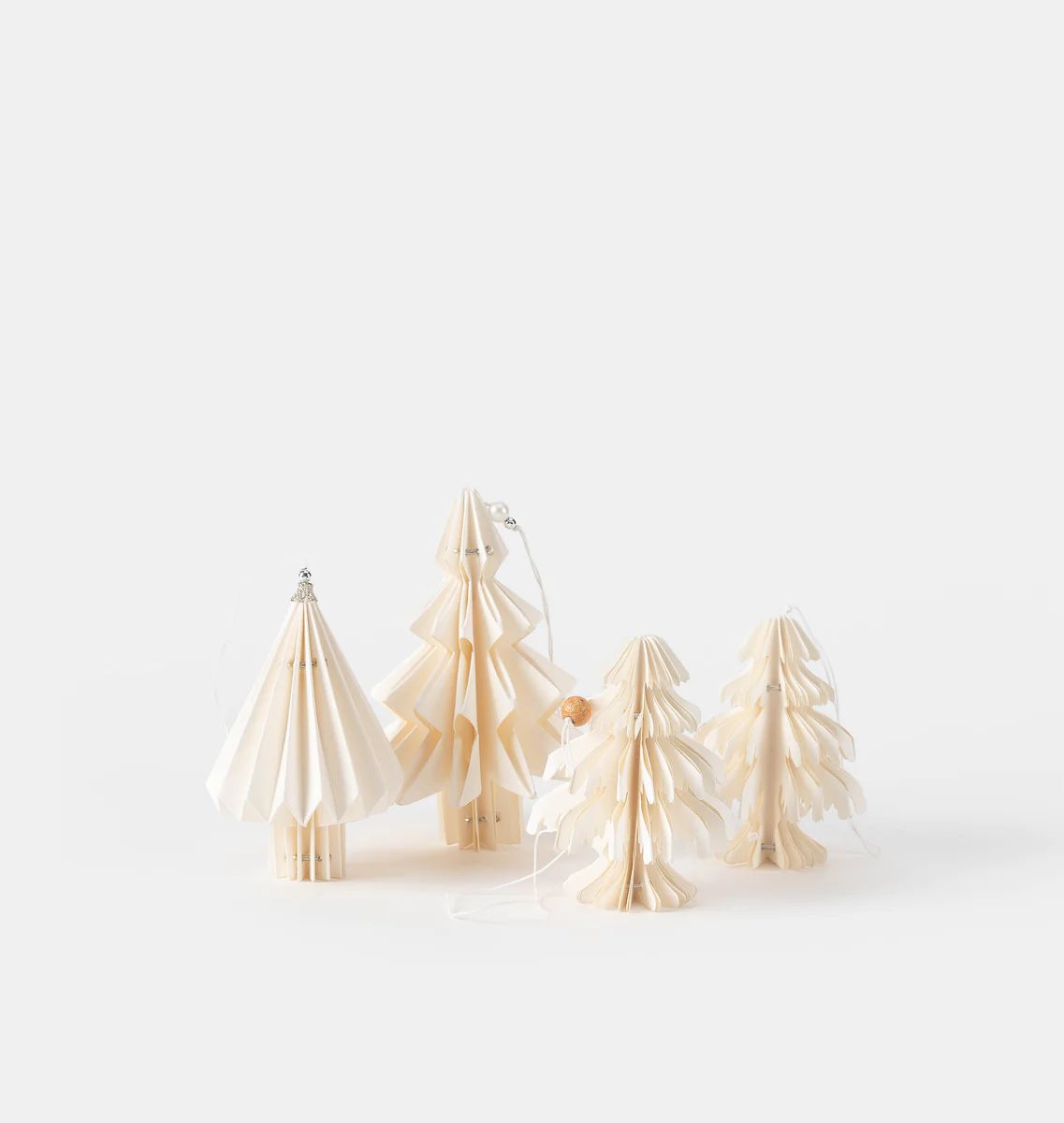 Paper Tree Ornament S/4 | Shoppe Amber Interiors | Amber Interiors