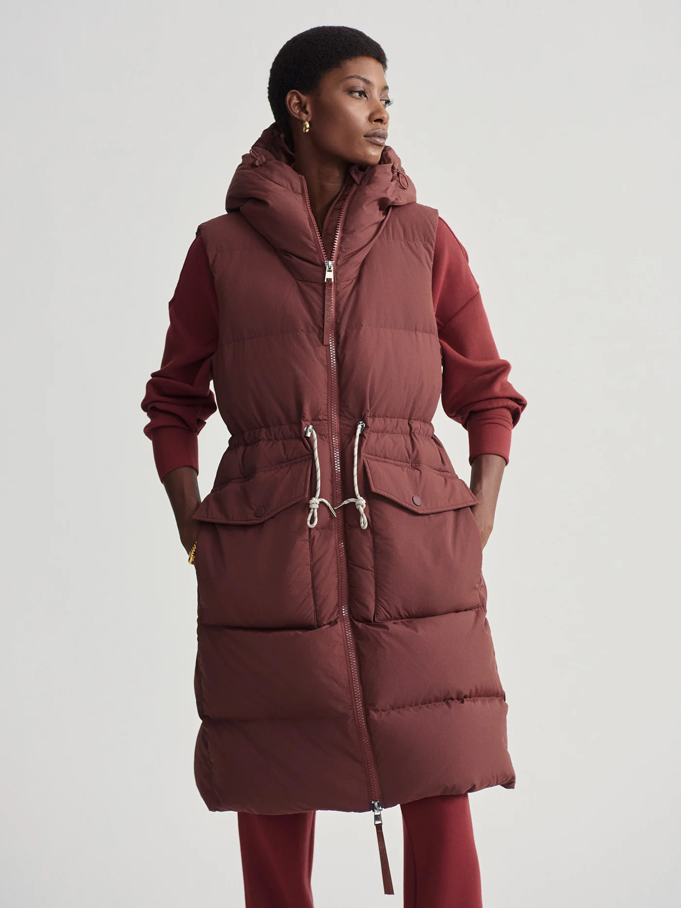 Irving Long Down Gilet | Varley US