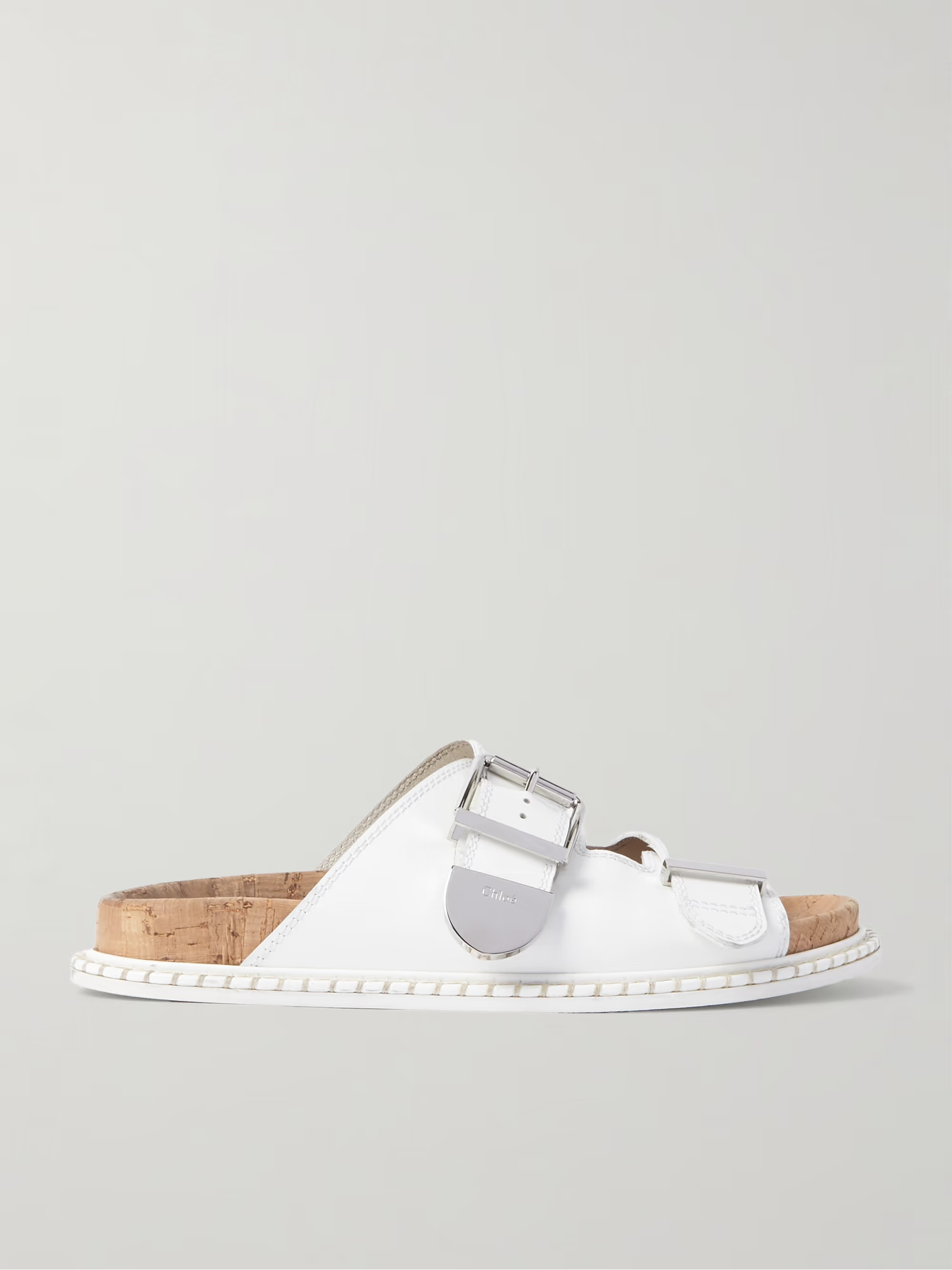 Rebecca buckled leather slides | NET-A-PORTER (US)