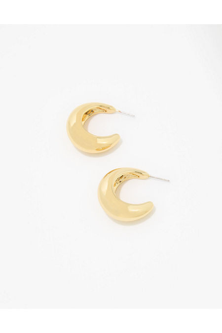 Aerie Chunky Hoop Earrings Women's Gold One Size | Aerie