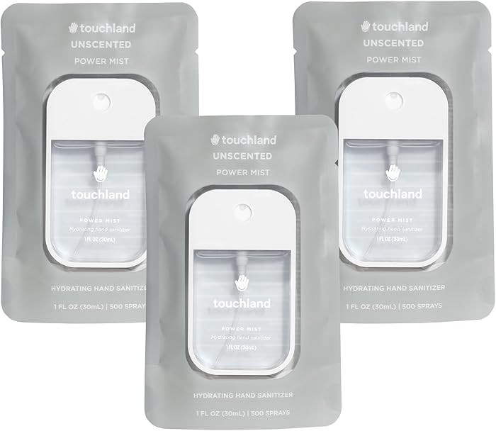Touchland Hydrating Hand Sanitizer Spray – UnscentedTrio Set, Dye Free – 3 x 1 FL OZ Travel S... | Amazon (US)