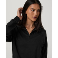 Vuori Halo Half Zip Jacket | Black Heather | XXS | Vuori Clothing (US & Canada)