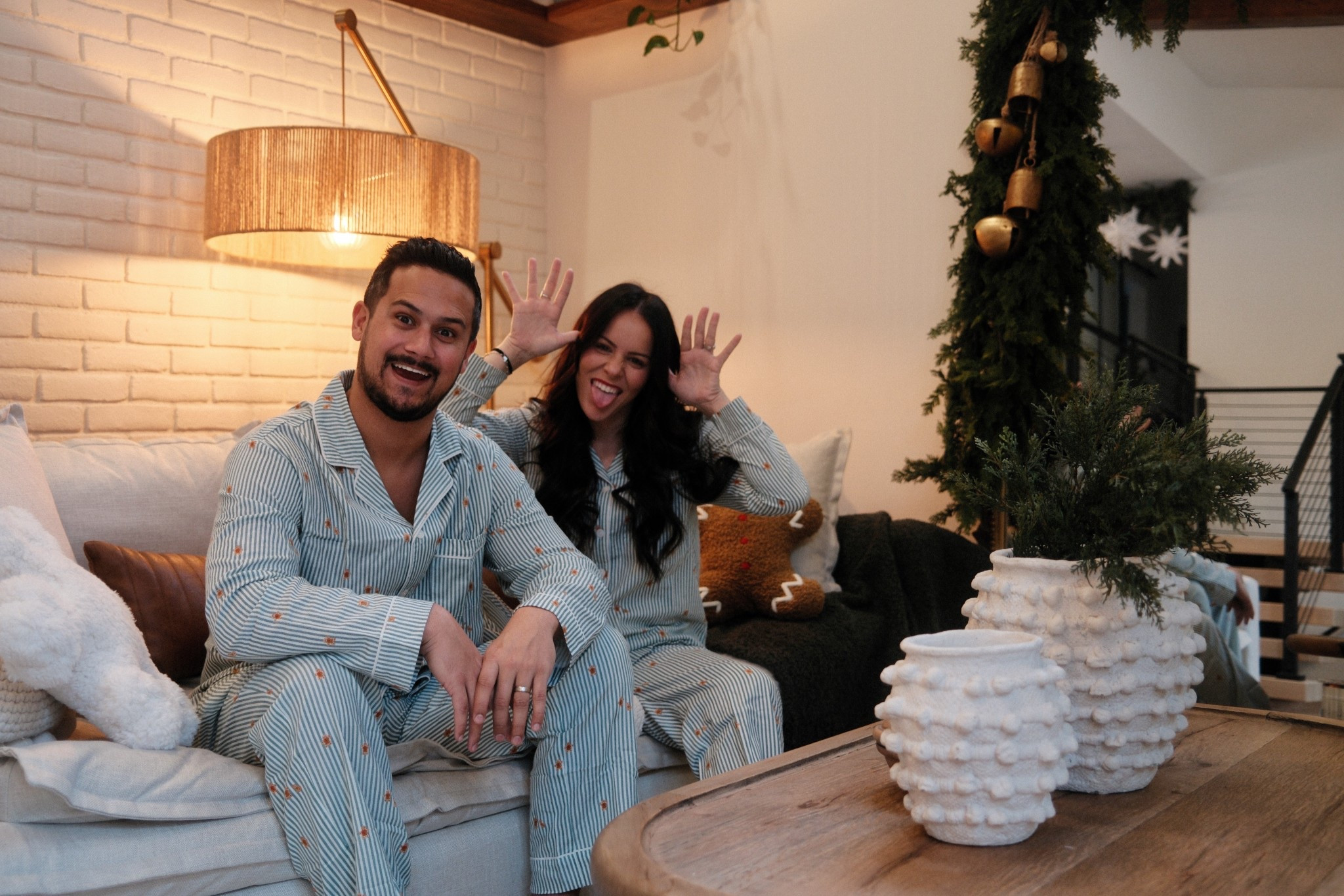 Matching Christmas pajamas 🎄❄️🩷 #christmas #pajamas 

#LTKHoliday #LTKSeasonal