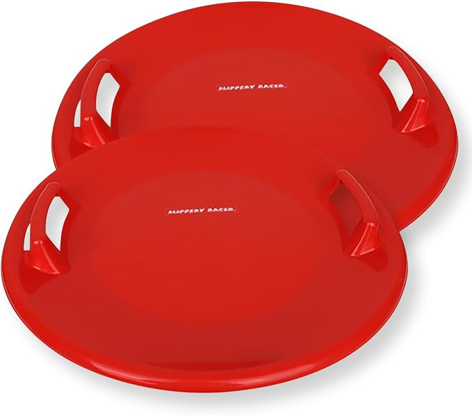 Slippery Racer Heavy-Duty Cold Resistant Downhill Pro Plastic Outdoor Winter Saucer Disc Snow Sle... | Amazon (US)