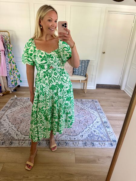 I’ve shared this dress before in another print but had to order in this pretty green pattern too! So pretty!! I’m wearing a med  

#LTKStyleTip #LTKMidsize #LTKSeasonal