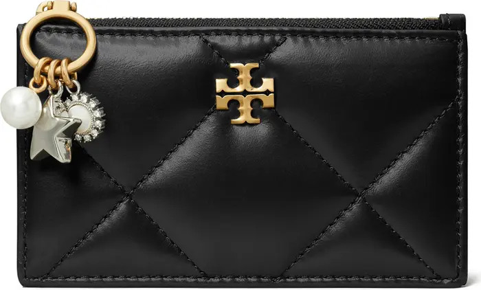 Tory Burch Kira Charm Diamond Quilted Leather Card Holder | Nordstrom | Nordstrom