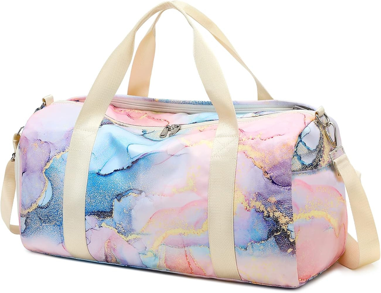 Duffle Bag for Teens Girls Dance Overnight Sports Workout Travel Bag Women with Shoe Compartment and | Amazon (US)