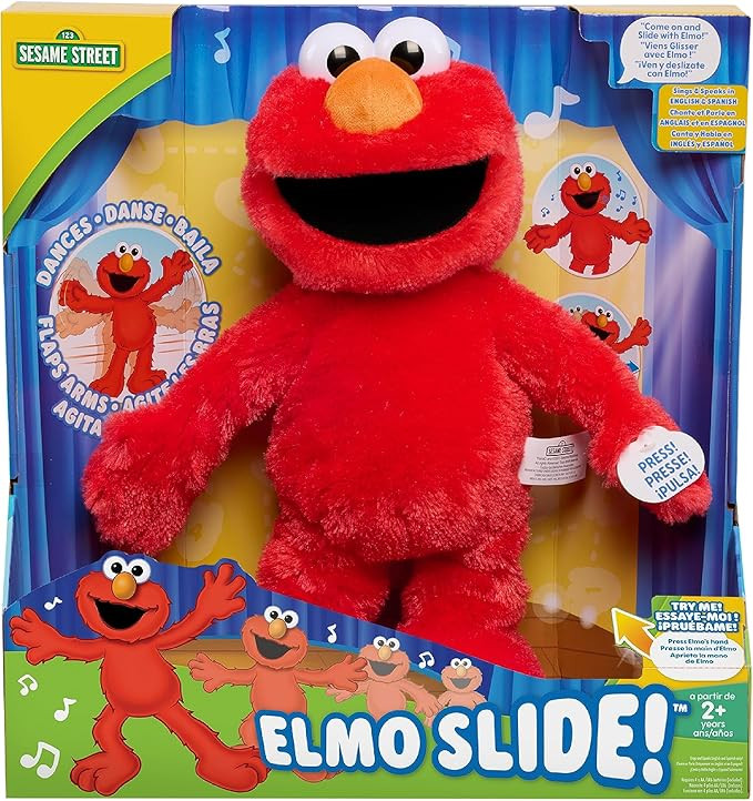 Sesame Street Elmo Slide Singing and Dancing 14-inch Plush, Officially Licensed Kids Toys for Age... | Amazon (US)