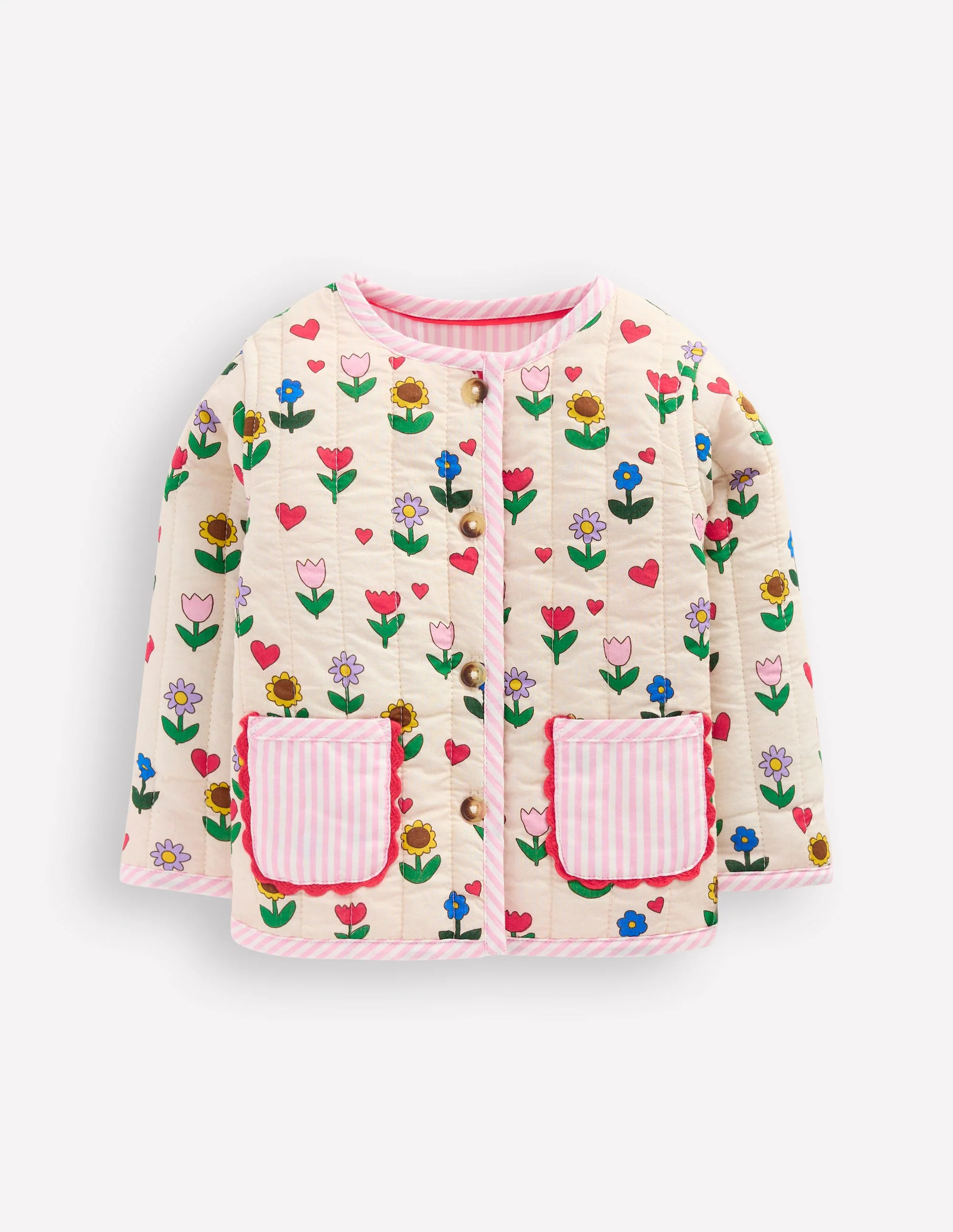 Printed Quilted Jacket-Multi Sunflower Garden | Boden (US)
