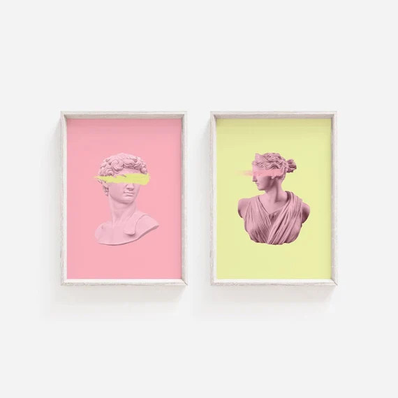 Ancient Aesthetic Statue Head Print Set  Printable Wall Art  - Etsy | Etsy (US)