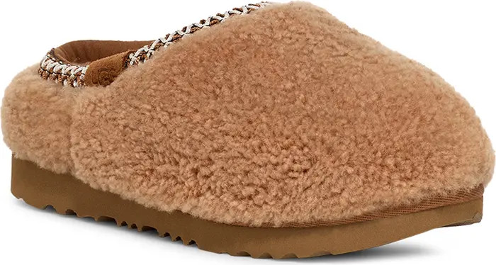 Kids' Tasman Maxi Curly Genuine Shearling Slipper | Nordstrom