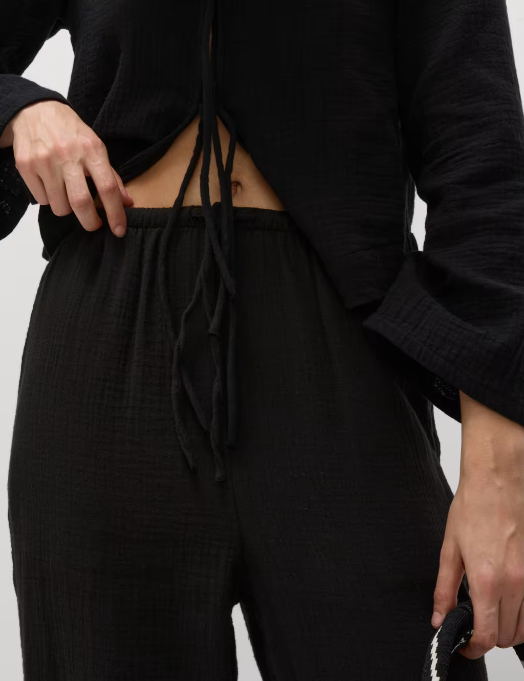 Pure Cotton Drawstring Trousers | Marks & Spencer (UK)